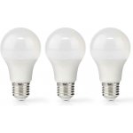 NEDIS LED žárovka E27/ A60/ 8 W/ 220 V/ 806 lm/ 2700 K/ teplá bílá/ matná/ 3 kusy – Hledejceny.cz