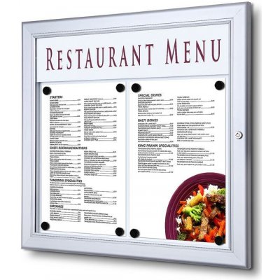 A-Z Reklama CZ Menu Board SCZ venkovní vitrína pro prospekty 2 x A4 – Zboží Mobilmania