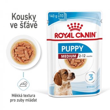 Royal Canin Medium Puppy 140 g od 32 Kč - Heureka.cz
