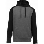 ProAct Mikina unisex Adult two-tone hooded sweatshirt Grey Heather/Black – Sleviste.cz