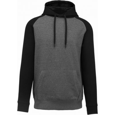 ProAct Mikina unisex Adult two-tone hooded sweatshirt Grey Heather/Black