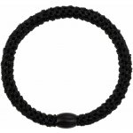 KKNEKKI Gumička do vlasů Kknekki Slim Black Glitter, černá barva, textil – Zboží Dáma