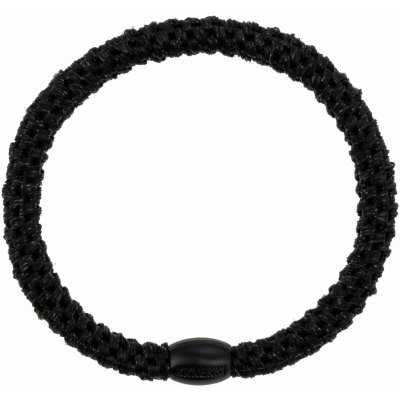 KKNEKKI Gumička do vlasů Kknekki Slim Black Glitter, černá barva, textil – Zboží Dáma