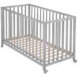 Roba Šedá skládací postýlka na kolečkách 60x120 cm Fold up šedá – Zbozi.Blesk.cz