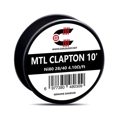 Coilology Sandvik Odporový drát MTL Clapton Ni80 3m 28/40 – Hledejceny.cz
