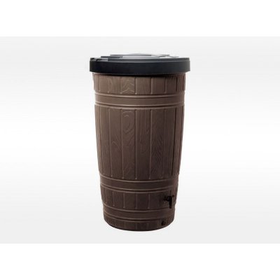 Barel WOODCAN s víkem imitace dřeva 265 l - hnědá – Zbozi.Blesk.cz