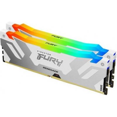 Kingston DDR5 Fury Renegade White RGB 32GB 2x16GB 6400MHz CL32 DIMM On Die ECC XMP 1.4V KF564C32RWAK2 32 – Zboží Živě