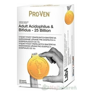 Pro-Ven Adult Acidophilus & Bifidus 25 Billion 30 kapslí – Hledejceny.cz