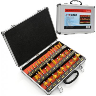 Tagred Tvarové frézy na dřevo s kuličkovými ložisky, 35 ks TA4002 – Zboží Dáma