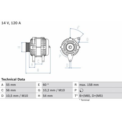 Generátor BOSCH 0 986 047 330 (0986047330) – Zbozi.Blesk.cz