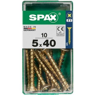 Spax Uni vrut zápust.hlava PZ/Z2 4CUT a plným závitem Yellox 5 x 40 mm 10 ks – Hledejceny.cz
