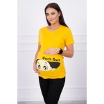 Dámské těhotenské tričko hořčicové 2992 – Zboží Dáma