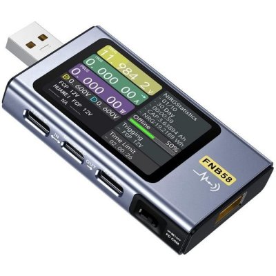 FNIRSI FNB58 Bluetooth USB multimetr, USB tester s detekcí nabíjecích protokolů FNB58 BT – Zbozi.Blesk.cz