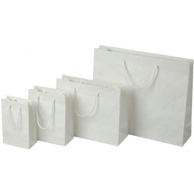 Taška papírová 38x13x31 cm, bílá – Zboží Dáma
