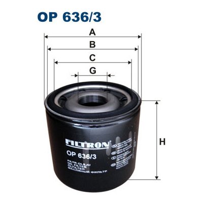Olejový filtr Filtron OP636/3 – Zboží Mobilmania