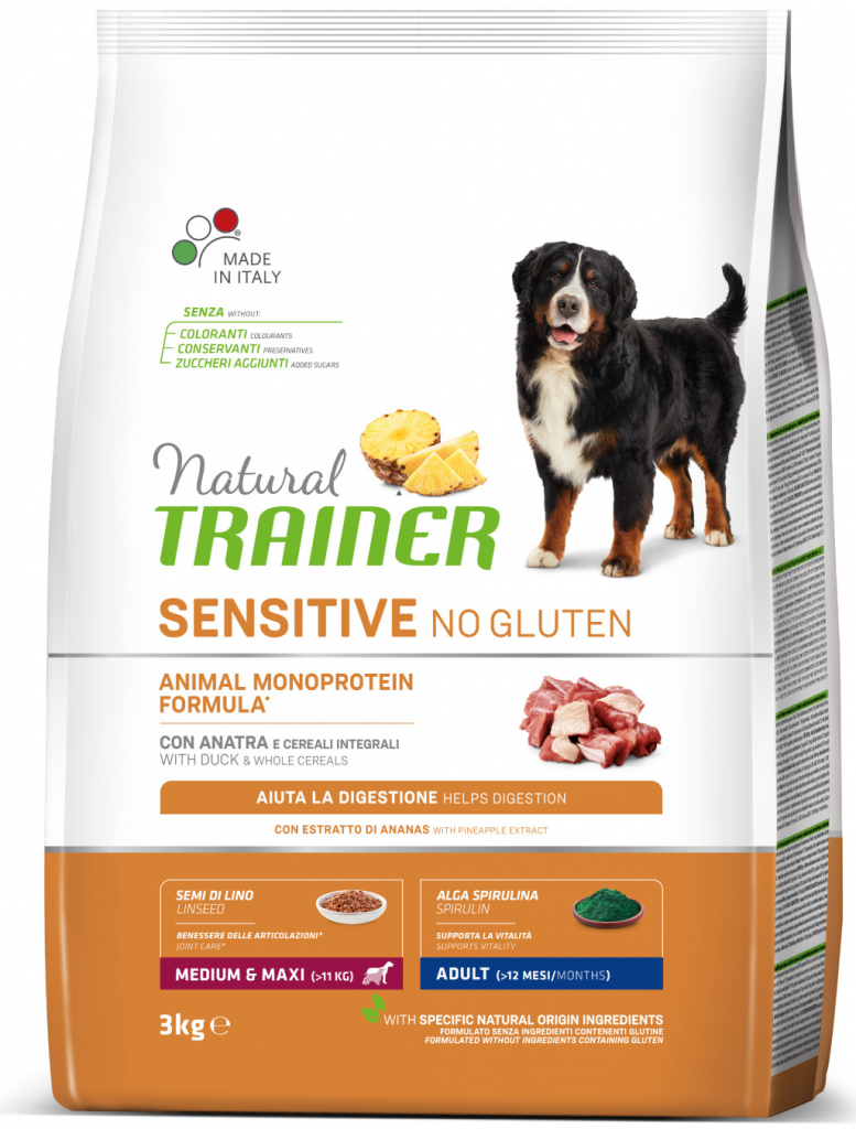 Trainer Natural Sensitive No gluten Adult M/M kachna 3 kg