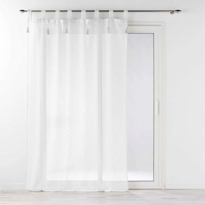 Douceur d'intérieur Záclona s dekoračními střapci DALILA, 140 x 240 cm, bílá bílá – Hledejceny.cz