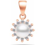 Brilio Silver perlový přívěsek se zirkony PT88R – Zboží Dáma