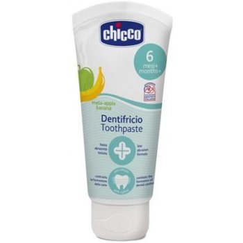 Chicco Oral Care zubní pasta pro děti 6 m+ příchuť Apple & Banana 50 ml