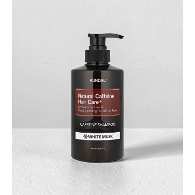 KUNDAL Caffeine Shampoo White Musk hloubkově čisticí přírodní šampon proti vypadávání vlasů 500 ml – Zboží Mobilmania