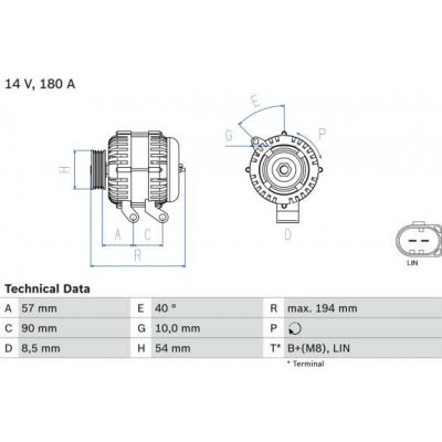 generátor BOSCH 0 986 048 400 BO 0986048400 – Hledejceny.cz