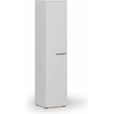 Primo Úzká kancelářská skříň WHITE, 1781 x 400 x 420 mm, bílá – Zboží Dáma
