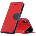 Pouzdro Mercury Fancy Diary iPhone XS MAX Red/Navy