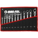 Mar-Pol Klíče očkoploché ráčnové s kloubem 12 ks 8-22mm M58602 – Zboží Mobilmania