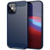 Pouzdro a kryt na mobilní telefon Apple Pouzdro MG Carbon Case Flexible iPhone 12 Pro Max, modré
