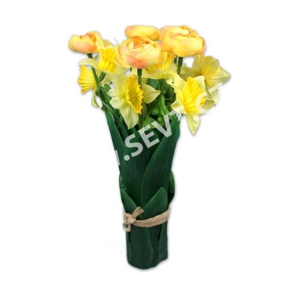 Květina Umělá kytice s narcisy a ranunculusy