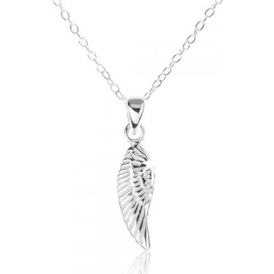 Šperky eshop Stříbrný ozdobně gravírované andělské křídlo SP21.14 – Zboží Mobilmania