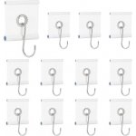 12 kusů oček na potrubí s esovitými nerezovými háčky, 5 x 5 cm plastové háčky na potrubí z PVC, – Hledejceny.cz