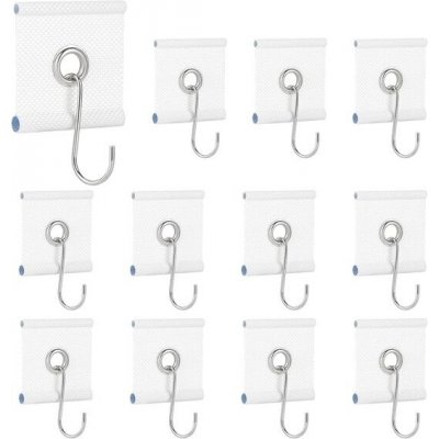 12 kusů oček na potrubí s esovitými nerezovými háčky, 5 x 5 cm plastové háčky na potrubí z PVC, – Hledejceny.cz
