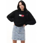 Tommy Hilfiger Tommy Jeans dámský svetr TJW CENTER FLAG SWEATER černý – Sleviste.cz