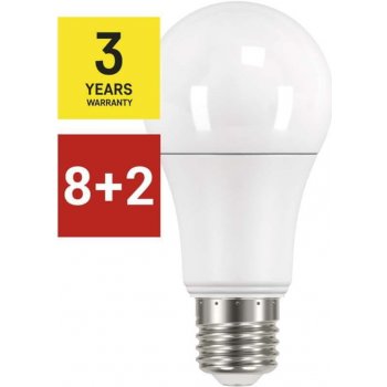 Emos 8 + 2 LED žárovka Classic A60 E27 10,5 W 75 W 1 060 lm teplá bílá