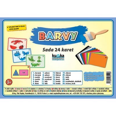 Sada 24 karet - barvy A4 30x21 cm