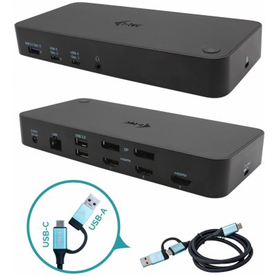 i-Tec USB 3.0 / USB-C / Thunderbolt, 3x 4K Docking Station + Power Delivery 100W CATRIPLEDOCKPDPRO – Hledejceny.cz
