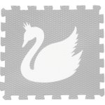 Vylen Pěnové puzzle Minideckfloor Labuť Světle šedý s bílou labutí 340 x 340 mm – Zbozi.Blesk.cz