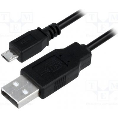 Logilink CU0060 USB 2.0 Typ-A samec pro Typ- micro B samec, 5m, černý