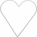 Kovové srdce 30x30cm bílé – Zboží Mobilmania