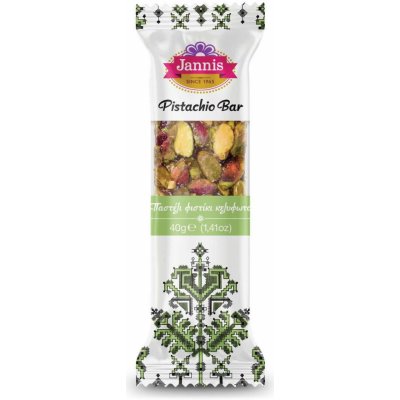 JANNIS Pistáciová tyčinka 40g – Zbozi.Blesk.cz