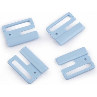 Plavkové zapínání šíře 25 mm plastové - modrá světlá (2 pár) – Zboží Dáma