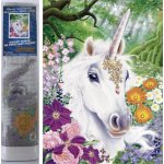 Norimpex Diamantové malování Jednorožec v květinách 30 x 40 cm – Hledejceny.cz