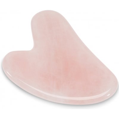 NonDolens Masážní kámen® Gua Sha srdce - Růženín 9 x 5 cm