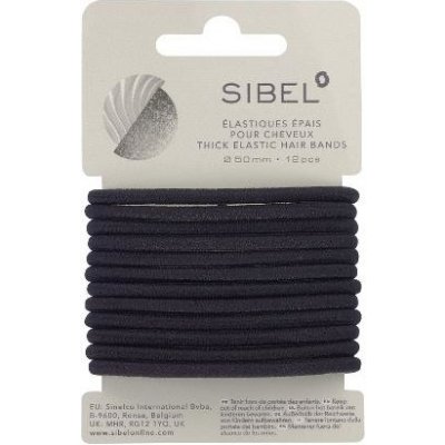 Silné gumičky Sibel 50 mm, 12 ks, černé 4441412 – Zboží Dáma