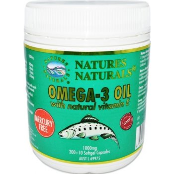 Australian Remedy Omega-3 1000 mg rybí olej s Vitamínem E 210 kapslí