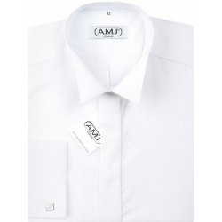 AMJ Comfort fit společenská košile prodloužený rukáv s frakovým límečkem JDAF18 bílá