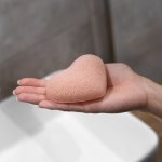 Venira konjaková houbička pro velmi citlivou pleť růžová – Zboží Dáma