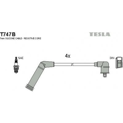 Sada kabelů pro zapalování TESLA T747B – Hledejceny.cz