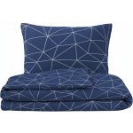 Kvalitex Povlečení Nordic Collection 140x200 70x90 Grid modré – Zboží Dáma